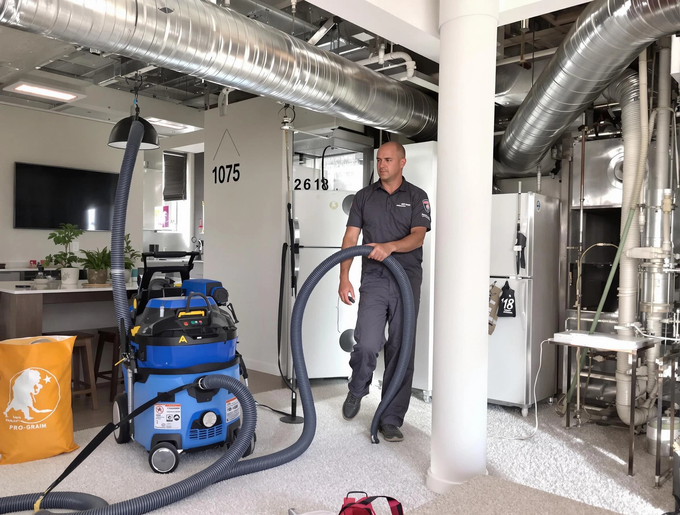 Corona Air Duct Cleaning expert performing detailed indoor duct cleaning for improved air quality in Corona