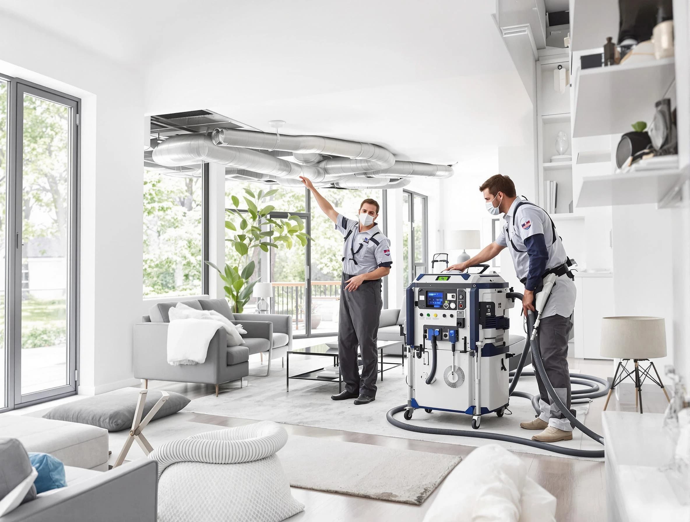 Corona Air Duct Cleaning professional conducting pure air duct cleaning with state-of-the-art equipment in Corona