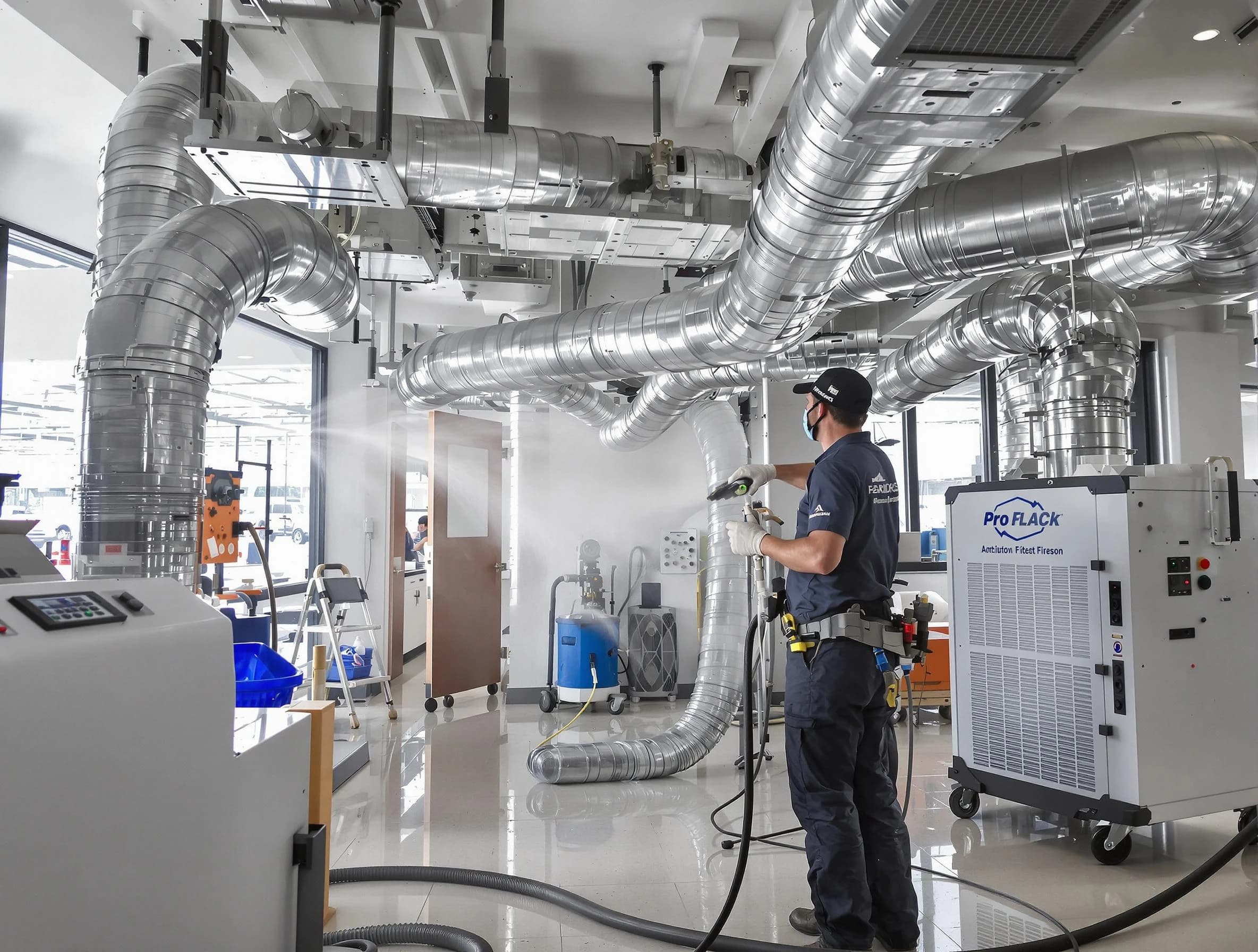 Negative Pressure Air Duct Cleaning in Corona
