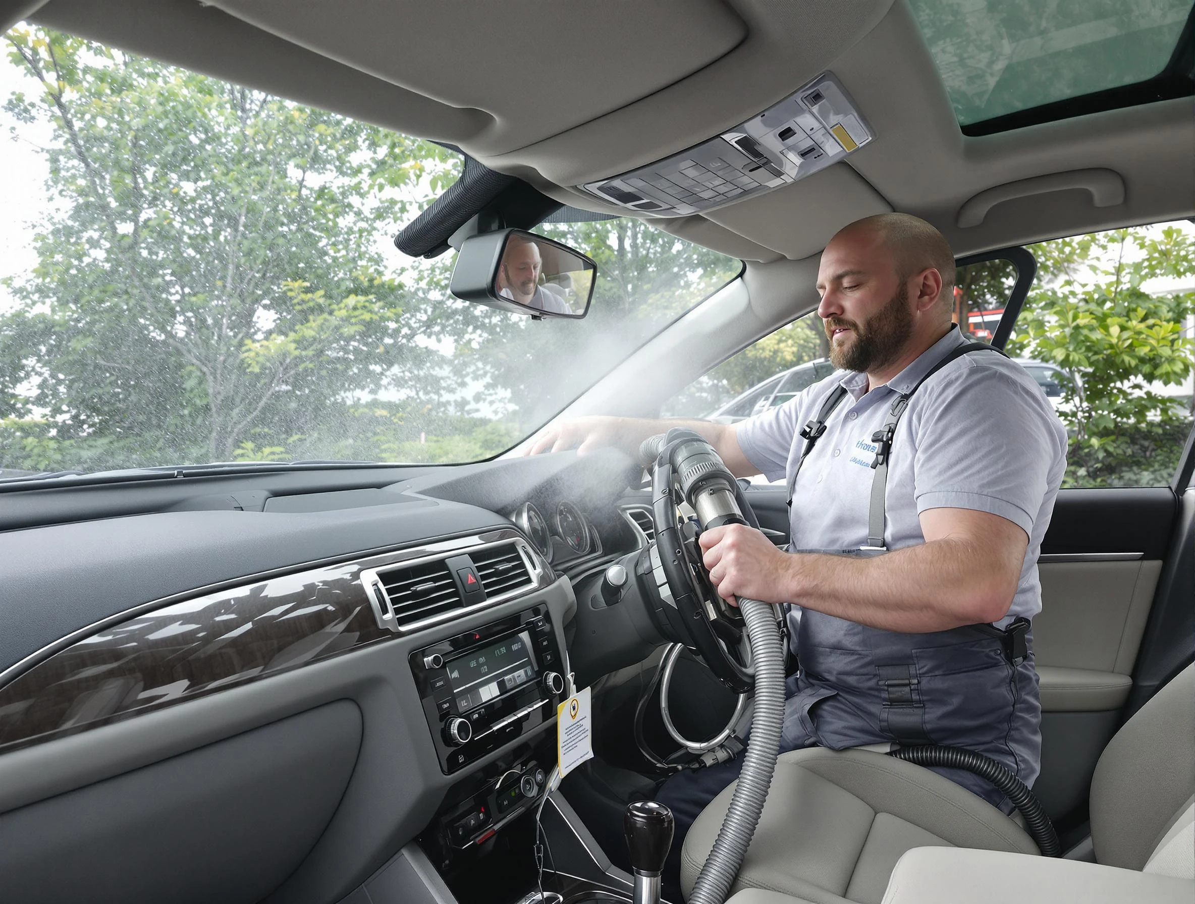 Corona Air Duct Cleaning specialist performing professional car duct cleaning in Corona