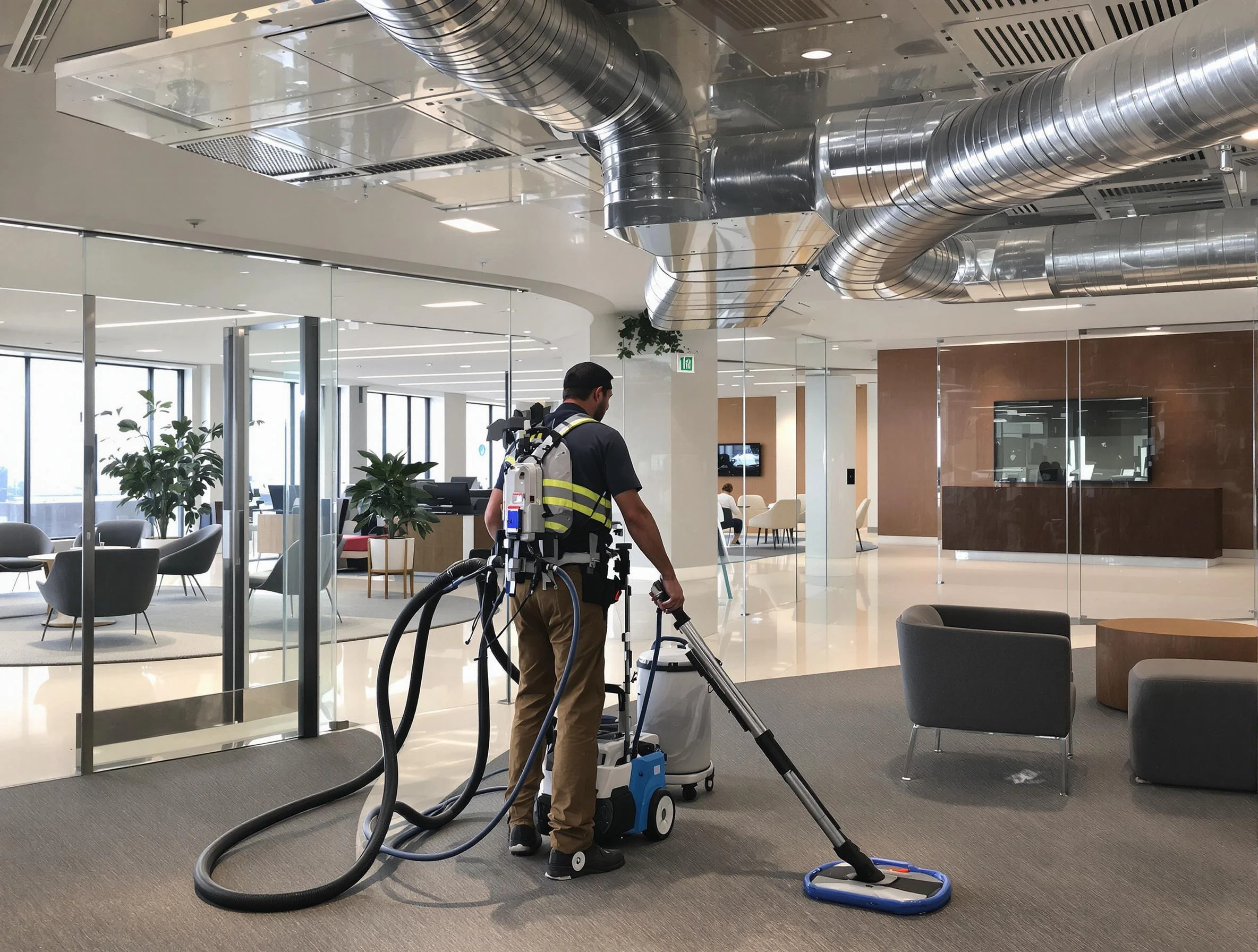 Commercial duct cleaning service by Corona Air Duct Cleaning in Corona